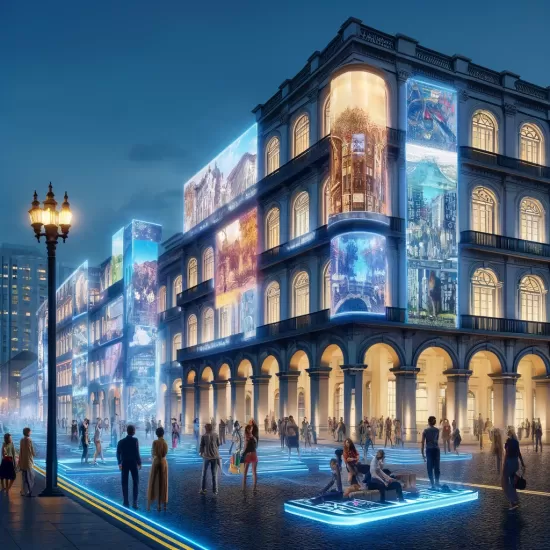 Pain&eacute;is de LED e a Revitaliza&ccedil;&atilde;o da Pra&ccedil;a da Alf&acirc;ndega em Porto Alegre