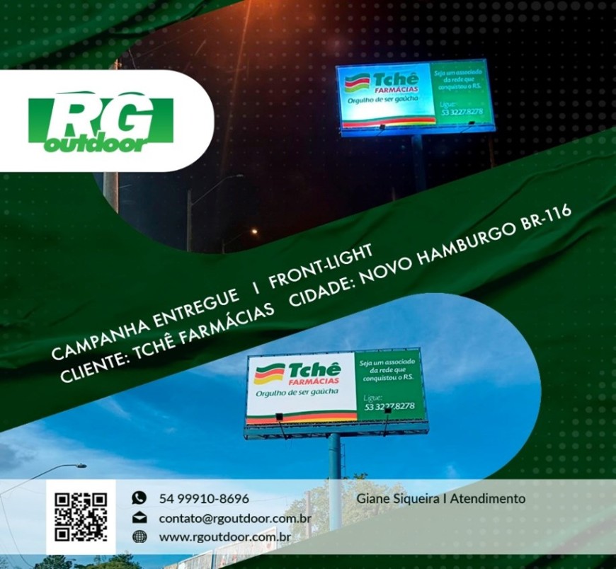 Campanha Front Light entregue e conclu&iacute;da com sucesso, sendo contrato de veicula&ccedil;&atilde;o de 12 meses